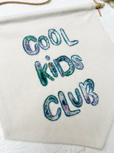 Load image into Gallery viewer, Leo & Wilf X Fin & Nox - Cool Kids Club Banner - Green / Blue Opal