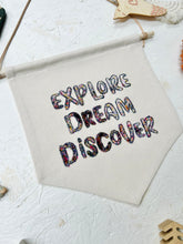 Load image into Gallery viewer, Leo & Wilf X Fin & Nox - Explore Dream Discover Banner - Dark Rainbow Opal