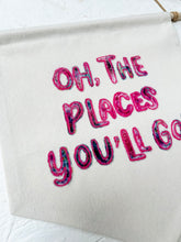Load image into Gallery viewer, Leo & Wilf X Fin & Nox - Oh, The Places You’ll Go Banner - Fuchsia Rainbow Opal