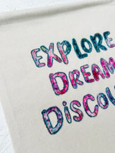 Load image into Gallery viewer, Leo & Wilf X Fin & Nox - Explore Dream Discover Banner - Fuchsia / Teal Rainbow Opal