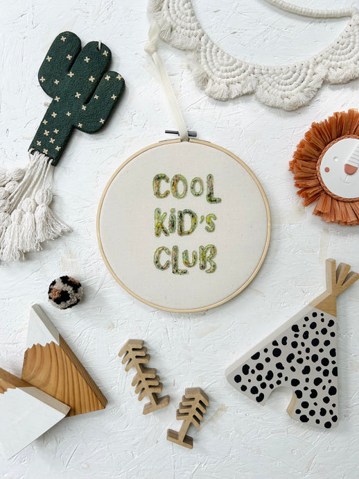 Leo & Wilf X Fin & Nox - Cool Kids Club 8” Hoop - Green Opal