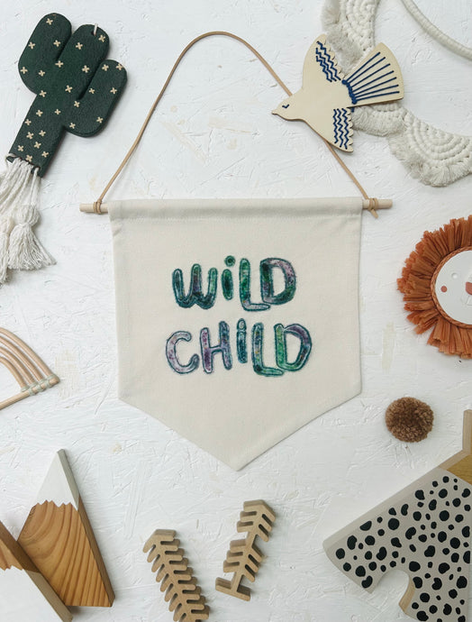 Leo & Wilf X Fin & Nox - Stay Wild Banner - Green / Blue Opal