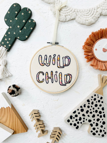 Leo & Wilf X Fin & Nox - Wild Child 6” Hoop - White & Navy Rainbow Opal