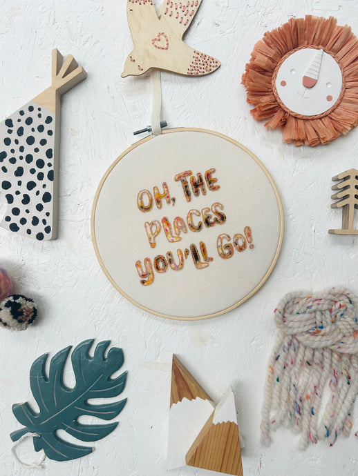 Leo & Wilf X Fin & Nox - Oh, The Places You’ll Go!  8” Hoop - Orange Opal Rainbow