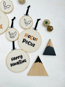 Halloween Collection Spooky Phrase Hoops