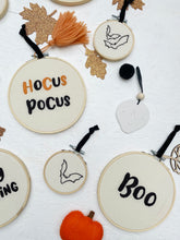 Load image into Gallery viewer, Halloween Collection Spooky Phrase Hoops